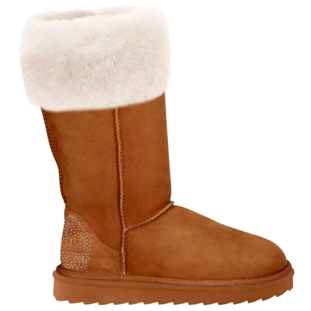 MUDD MID-CALF CAMEL BROWN FAUX FUR BOOTS SIZE 6  NWT